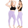 image:imageSTRETCH IS COMFORT Cotton Capri Leggings Knee Length Pants Plus Size  Soft pullon comfort lightweight summer feel ankle option casual layering cotton leggings black capris under dressesLavender