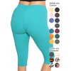 image:imageSTRETCH IS COMFORT Cotton Capri Leggings Knee Length Pants Plus Size  Soft pullon comfort lightweight summer feel ankle option casual layering cotton leggings black capris under dressesTurquoise