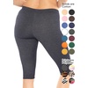 image:imageSTRETCH IS COMFORT Cotton Capri Leggings Knee Length Pants Plus Size  Soft pullon comfort lightweight summer feel ankle option casual layering cotton leggings black capris under dressesDenim Blue