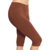 image:imageSTRETCH IS COMFORT Cotton Capri Leggings Knee Length Pants Plus Size  Soft pullon comfort lightweight summer feel ankle option casual layering cotton leggings black capris under dressesAlmond