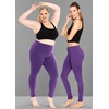 image:imageSTRETCH IS COMFORT Cotton Capri Leggings Knee Length Pants Plus Size  Soft pullon comfort lightweight summer feel ankle option casual layering cotton leggings black capris under dressesPurple
