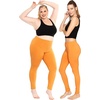 image:imageSTRETCH IS COMFORT Cotton Capri Leggings Knee Length Pants Plus Size  Soft pullon comfort lightweight summer feel ankle option casual layering cotton leggings black capris under dressesOrange