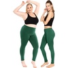 image:imageSTRETCH IS COMFORT Cotton Capri Leggings Knee Length Pants Plus Size  Soft pullon comfort lightweight summer feel ankle option casual layering cotton leggings black capris under dressesHunter Green