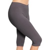 image:imageSTRETCH IS COMFORT Cotton Capri Leggings Knee Length Pants Plus Size  Soft pullon comfort lightweight summer feel ankle option casual layering cotton leggings black capris under dressesStone Gray