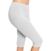 image:imageSTRETCH IS COMFORT Cotton Capri Leggings Knee Length Pants Plus Size  Soft pullon comfort lightweight summer feel ankle option casual layering cotton leggings black capris under dressesHeather Gray