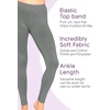 image:imageSTRETCH IS COMFORT Cotton Capri Leggings Knee Length Pants Plus Size  Soft pullon comfort lightweight summer feel ankle option casual layering cotton leggings black capris under dressesStone Gray