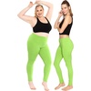 image:imageSTRETCH IS COMFORT Cotton Capri Leggings Knee Length Pants Plus Size  Soft pullon comfort lightweight summer feel ankle option casual layering cotton leggings black capris under dressesLime Green