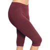 image:imageSTRETCH IS COMFORT Cotton Capri Leggings Knee Length Pants Plus Size  Soft pullon comfort lightweight summer feel ankle option casual layering cotton leggings black capris under dressesBurgundy