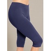 image:imageSTRETCH IS COMFORT Cotton Capri Leggings Knee Length Pants Plus Size  Soft pullon comfort lightweight summer feel ankle option casual layering cotton leggings black capris under dressesNavy Blue
