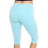image:imageSTRETCH IS COMFORT Cotton Capri Leggings Knee Length Pants Plus Size  Soft pullon comfort lightweight summer feel ankle option casual layering cotton leggings black capris under dressesSky Blue
