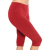 image:imageSTRETCH IS COMFORT Cotton Capri Leggings Knee Length Pants Plus Size  Soft pullon comfort lightweight summer feel ankle option casual layering cotton leggings black capris under dressesRed