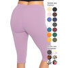 image:imageSTRETCH IS COMFORT Cotton Capri Leggings Knee Length Pants Plus Size  Soft pullon comfort lightweight summer feel ankle option casual layering cotton leggings black capris under dressesOrchid Purple