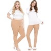 image:imageSTRETCH IS COMFORT Cotton Capri Leggings Knee Length Pants Plus Size  Soft pullon comfort lightweight summer feel ankle option casual layering cotton leggings black capris under dressesFleece Beige