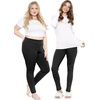 image:imageSTRETCH IS COMFORT Cotton Capri Leggings Knee Length Pants Plus Size  Soft pullon comfort lightweight summer feel ankle option casual layering cotton leggings black capris under dressesFleece Black