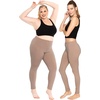 image:imageSTRETCH IS COMFORT Cotton Capri Leggings Knee Length Pants Plus Size  Soft pullon comfort lightweight summer feel ankle option casual layering cotton leggings black capris under dressesMocha