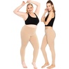 image:imageSTRETCH IS COMFORT Cotton Capri Leggings Knee Length Pants Plus Size  Soft pullon comfort lightweight summer feel ankle option casual layering cotton leggings black capris under dressesBeige