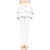 image:imageSTRETCH IS COMFORT Girls Leggings Tutu Ruffle Pants Leggings with Skirt  Built in ankle layer double tier twirl tutu leggings 95 polyester 5 spandex skirt leggings for girlsWhite
