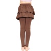 image:imageSTRETCH IS COMFORT Girls Leggings Tutu Ruffle Pants Leggings with Skirt  Built in ankle layer double tier twirl tutu leggings 95 polyester 5 spandex skirt leggings for girlsBrown