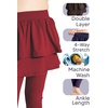 image:imageSTRETCH IS COMFORT Girls Leggings Tutu Ruffle Pants Leggings with Skirt  Built in ankle layer double tier twirl tutu leggings 95 polyester 5 spandex skirt leggings for girlsBrown