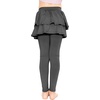 image:imageSTRETCH IS COMFORT Girls Leggings Tutu Ruffle Pants Leggings with Skirt  Built in ankle layer double tier twirl tutu leggings 95 polyester 5 spandex skirt leggings for girlsBlack