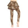 image:imageSTRETCH IS COMFORT Girls Leggings Tutu Ruffle Pants Leggings with Skirt  Built in ankle layer double tier twirl tutu leggings 95 polyester 5 spandex skirt leggings for girlsBrown Cheetah