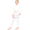 image:imageSTRETCH IS COMFORT Girls Leggings Tutu Ruffle Pants Leggings with Skirt  Built in ankle layer double tier twirl tutu leggings 95 polyester 5 spandex skirt leggings for girlsWhite