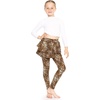 image:imageSTRETCH IS COMFORT Girls Leggings Tutu Ruffle Pants Leggings with Skirt  Built in ankle layer double tier twirl tutu leggings 95 polyester 5 spandex skirt leggings for girlsBrown Cheetah