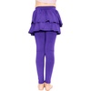 image:imageSTRETCH IS COMFORT Girls Leggings Tutu Ruffle Pants Leggings with Skirt  Built in ankle layer double tier twirl tutu leggings 95 polyester 5 spandex skirt leggings for girlsPurple