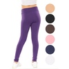 image:imageSTRETCH IS COMFORT High Waist Cotton Girls Leggings Pants and Bike Shorts  95 cotton 5 spandex 4 way stretch ankle or short length options school dance layering leggings for girls girls pantsPurple