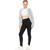 image:imageSTRETCH IS COMFORT High Waist Cotton Girls Leggings Pants and Bike Shorts  95 cotton 5 spandex 4 way stretch ankle or short length options school dance layering leggings for girls girls pantsBlack 2 Pack