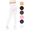 image:imageSTRETCH IS COMFORT High Waist Cotton Girls Leggings Pants and Bike Shorts  95 cotton 5 spandex 4 way stretch ankle or short length options school dance layering leggings for girls girls pantsWhite