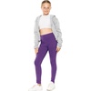 image:imageSTRETCH IS COMFORT High Waist Cotton Girls Leggings Pants and Bike Shorts  95 cotton 5 spandex 4 way stretch ankle or short length options school dance layering leggings for girls girls pantsPurple