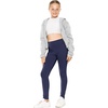 image:imageSTRETCH IS COMFORT High Waist Cotton Girls Leggings Pants and Bike Shorts  95 cotton 5 spandex 4 way stretch ankle or short length options school dance layering leggings for girls girls pantsNavy Blue