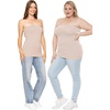 image:imageSTRETCH IS COMFORT Tube Tops for Women  Cotton Tops  Bandeau Top Long Length Mid and Cropped Length Plus Size  XS 5XOffwhite