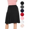 image:imageSTRETCH IS COMFORT Womens ALine with Builtin Shorts  Work Knee Length Skirts for Women  Black Skirt for Women  FaldasBlack