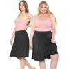 image:imageSTRETCH IS COMFORT Womens ALine with Builtin Shorts  Work Knee Length Skirts for Women  Black Skirt for Women  FaldasCharcoal Gray