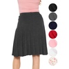 image:imageSTRETCH IS COMFORT Womens ALine with Builtin Shorts  Work Knee Length Skirts for Women  Black Skirt for Women  FaldasCharcoal Gray