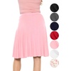 image:imageSTRETCH IS COMFORT Womens ALine with Builtin Shorts  Work Knee Length Skirts for Women  Black Skirt for Women  FaldasLight Pink