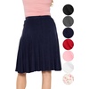 image:imageSTRETCH IS COMFORT Womens ALine with Builtin Shorts  Work Knee Length Skirts for Women  Black Skirt for Women  FaldasNavy Blue