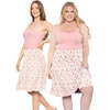 image:imageSTRETCH IS COMFORT Womens ALine with Builtin Shorts  Work Knee Length Skirts for Women  Black Skirt for Women  FaldasPink Rose Vine