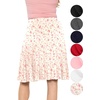 image:imageSTRETCH IS COMFORT Womens ALine with Builtin Shorts  Work Knee Length Skirts for Women  Black Skirt for Women  FaldasPink Rose Vine