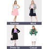 image:imageSTRETCH IS COMFORT Womens ALine with Builtin Shorts  Work Knee Length Skirts for Women  Black Skirt for Women  FaldasRed