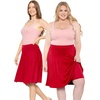 image:imageSTRETCH IS COMFORT Womens ALine with Builtin Shorts  Work Knee Length Skirts for Women  Black Skirt for Women  FaldasRed