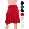 image:imageSTRETCH IS COMFORT Womens ALine with Builtin Shorts  Work Knee Length Skirts for Women  Black Skirt for Women  FaldasRed