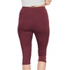 image:imageSTRETCH IS COMFORT Womens and Plus Size High Rise Knee and Ankle LeggingsBurgundy
