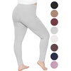 image:imageSTRETCH IS COMFORT Womens and Plus Size High Rise Knee and Ankle LeggingsHeather Gray