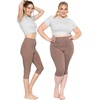 image:imageSTRETCH IS COMFORT Womens and Plus Size High Rise Knee and Ankle LeggingsMocha