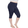image:imageSTRETCH IS COMFORT Womens and Plus Size High Rise Knee and Ankle LeggingsNavy Blue