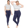 image:imageSTRETCH IS COMFORT Womens and Plus Size High Rise Knee and Ankle LeggingsNavy Blue