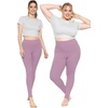 image:imageSTRETCH IS COMFORT Womens and Plus Size High Rise Knee and Ankle LeggingsOrchid Purple